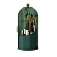 thumbnail image 1 of Leodye 1PCS Rotating Cage Pen Holder Dustproof Design Desktop Cosmetic Brush Stationery Storage Organizer Box -10.62*4.81IN, 1 of 8