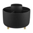 thumbnail image 1 of Leodye 1PCS Rotating Cosmetic Organizer, Compartment Storage Tray for Makeup Brush Lipstick Vanity Desktop Tidying -5.51x5.51x5.31in, 1 of 6