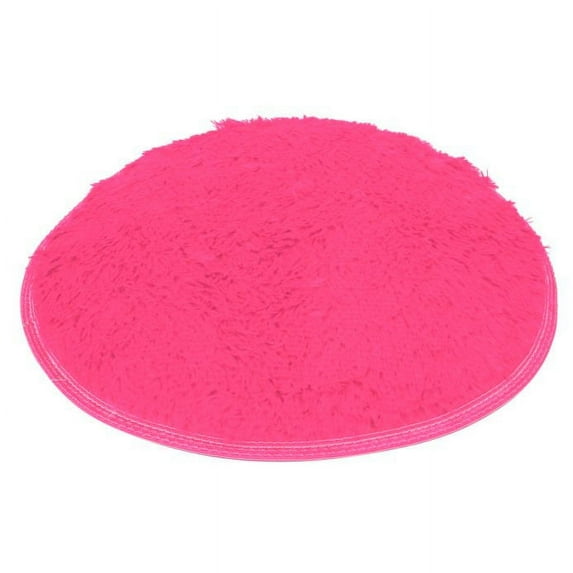 Leodye 1PCS Round Non-slip Bath Mat - Soft Floor Rug for Bedroom/Shower -15.7IN