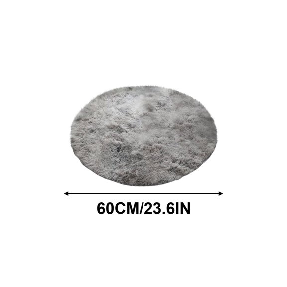 Leodye 1PCS Round Tie Dyed Silk Wool Carpet Easy Care Home Rug for Bedroom Living Room Coffee Table and Computer Chair Mat -23.62 × 23.62 IN