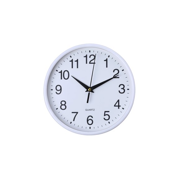 Leodye 1PCS Round Wall Hanging Clock Silent Digital Clock Easy Install Decor for Living Room Study Hotel and Home -7.87x7.87x1.57in