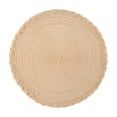 thumbnail image 1 of Leodye 1PCS Round Woven Placemats, Washable Heat Resistant Non-Slip Table Mats, Reusable Decorative Pad for Dining Kitchen Table -14.96x14.96 in, 1 of 6