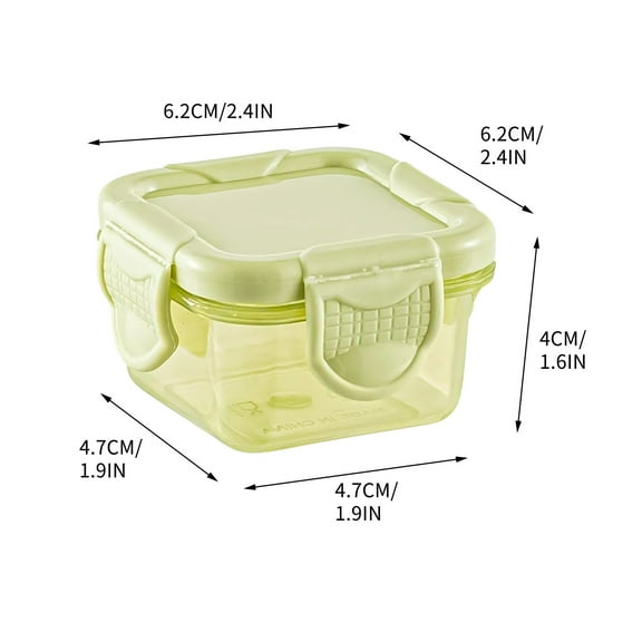 Leodye 1PCS Sealed Fresh Box Candy Storage Container Food Box Seasoning Box for Kitchen and Household Use -2.4*2.4*1.6IN