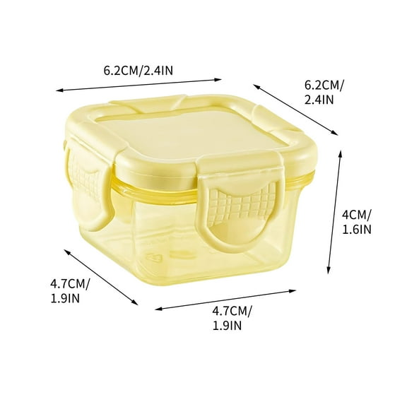 Leodye 1PCS Sealed Fresh Box Candy Storage Container Food Box Seasoning Box for Kitchen and Household Use -2.4*2.4*1.6IN