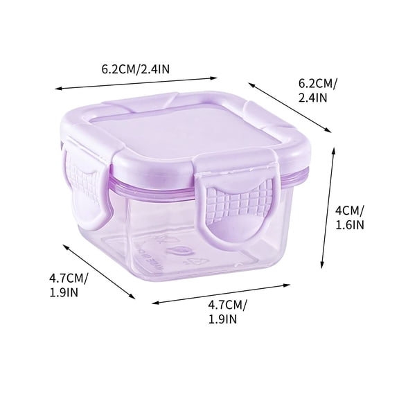 Leodye 1PCS Sealed Fresh Box Candy Storage Container Food Box Seasoning Box for Kitchen and Household Use -2.4*2.4*1.6IN