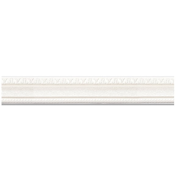Leodye 1PCS Self Adhesive Flexible Wall Molding Line Decorative Baseboard Wallpaper Border Design Living Room Home Decor Sticker -90 x 3IN