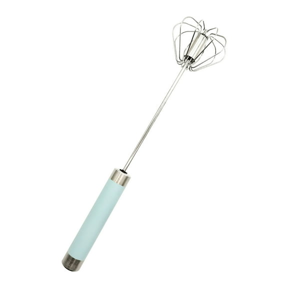Leodye 1PCS Semi-automatic Hand-push Stainless Steel Whisk - Rotary Stirrer for Baking/Cooking -11.61 inch× 2.36 inch