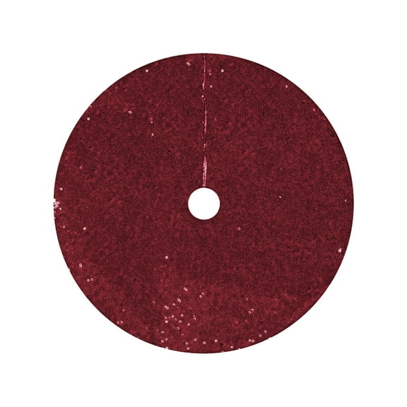 Leodye 1PCS Sequin Christmas Tree Skirt - Home Decoration Sequin Skirt for Pencil/Mini Trees - Holiday Cover for New Year and Thanksgiving Decor-23.62in