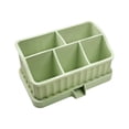 thumbnail image 1 of Leodye 1PCS Silicone Toothbrush & Toothpaste Storage Rack Bathroom Wash Set Organizer Beauty Product Storage Holder -6.57 * 3.98 * 3.54 in, 1 of 6