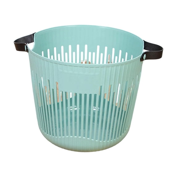 Leodye 1PCS Simple Plastic Laundry Basket,Large Capacity Open Design, Wear-resistant Storage Basket for Bathroom Household Dirty Clothes -11.81x7.87x7.87in
