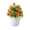 thumbnail image 1 of Leodye 1PCS Simulation of Five-leaf Plums Potted Plants Plant Bonsai Simulation of Plant Flowers Suitable for Indoor Home Garden Terrace office Desk Decoration-5.91×3.94in, 1 of 6