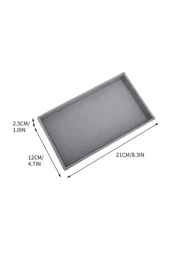 1PCS Small Jewelry Tray-Ring Organizer Premium Velvet Rings Earrings Display Tray Storage Insert Holder for Jewelry Box-8.3*4.7IN