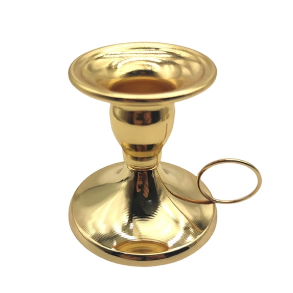 Leodye 1PCS Small Metal Handheld Candle Holder Decorative Stand for Table Centerpiece Home Wedding Party Ornament -2.75x1.29x2.75in