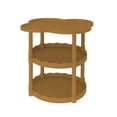 thumbnail image 1 of Leodye 1PCS Sofa Table 3-Tier Sofa Side Table, Small Coffee Table Floor-to-ceiling Movable Storage Table Four-leaf Cloud Shelf-19.68x13.78 in, 1 of 5