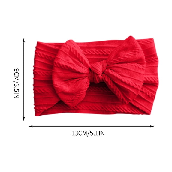Leodye 1PCS Soft Nylon Headbands with Hair Bows Elastic Hairbands for Daily Wear Photo Prop -5.1*3.5INN