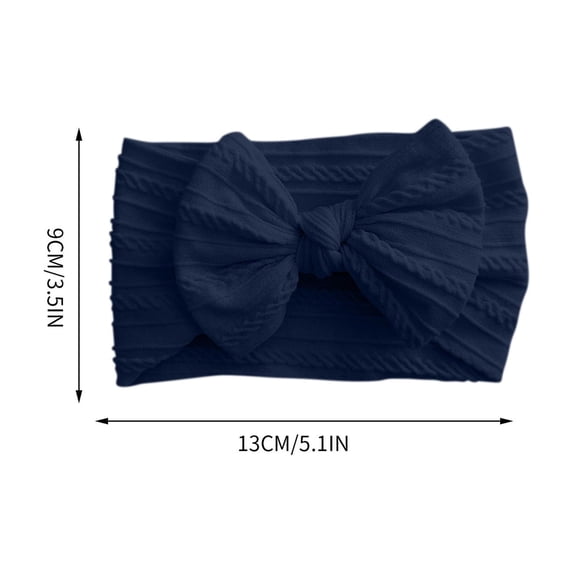 Leodye 1PCS Soft Nylon Headbands with Hair Bows Elastic Hairbands for Daily Wear Photo Prop -5.1*3.5INN