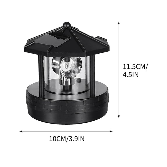 Leodye 1PCS Solar Rotating Tower LED Light Outdoor Garden Courtyard Decorative Lamp Waterproof Landscape Lighting -3.9*4.5IN