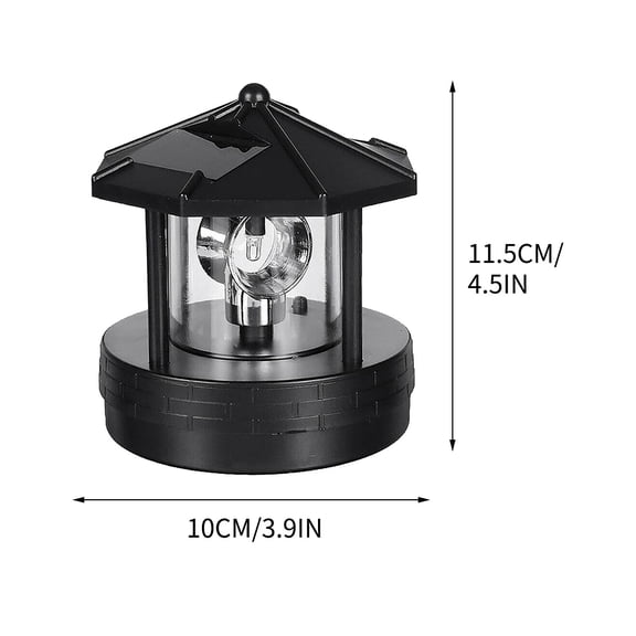 Leodye 1PCS Solar Rotating Tower LED Light Outdoor Garden Courtyard Decorative Lamp Waterproof Landscape Lighting -3.9*4.5IN