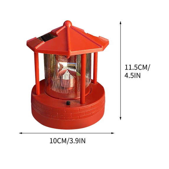 Leodye 1PCS Solar Rotating Tower LED Light Outdoor Garden Courtyard Decorative Lamp Waterproof Landscape Lighting -3.9*4.5IN