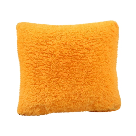 Leodye 1PCS Solid Color Sofa Short Cover Soft Decorative Home Sofa Bedside Backrest Cushion Cover -16.93 × 16.93 in