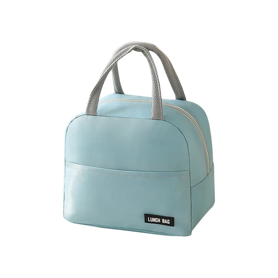 Leodye 1PCS Solid-Color Twill Bento Bag - Thickened Insulated Lunch Box Carrier