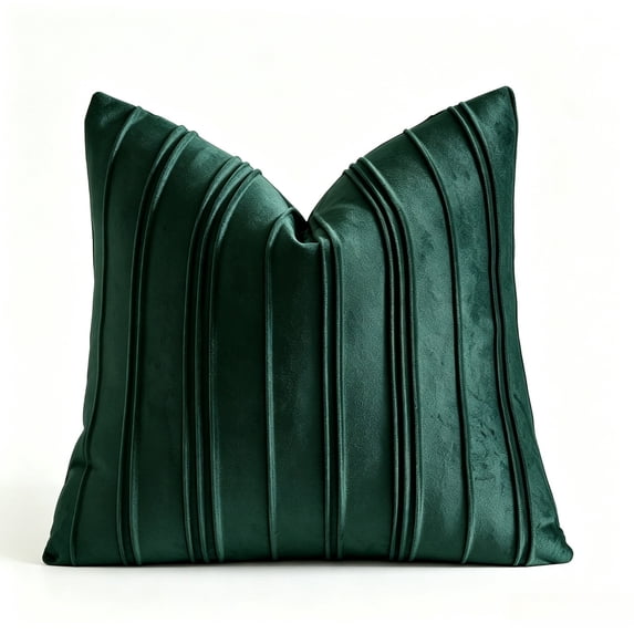 Leodye 1PCS Solid Color Velvet Throw Pillow Cover Elegant Vintage Stylish Cushion Case for Living Room Sofa Home Decor -17.72*17.72IN