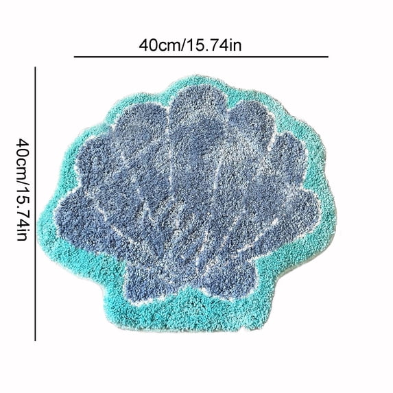Leodye 1PCS Special-Shaped Bathroom Absorbent Carpet, Thickened Creative Floor Mat, Living Room Decor Rug with 6 Patterns -15.74*15.74IN
