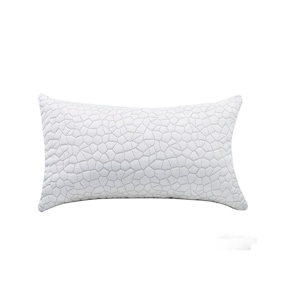 Leodye 1PCS Sponge Memory Pillow, Crushed Foam Filling, Ergonomic Support for Supine Side Prone Sleeping Postures -25.6*20*7in