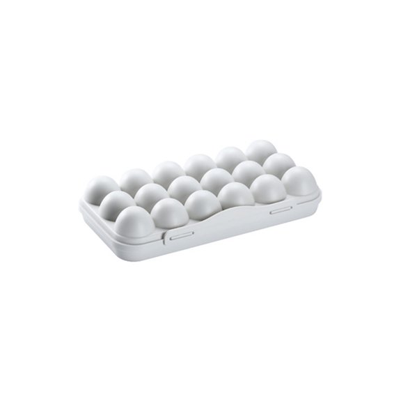Leodye 1PCS Stackable Anti Collision Egg Storage Tray with Snap Seal Lid Multi Grid Stackable Design Egg Freshness Container for Household Fridge Kitchen -11.81x5.91x2.56in