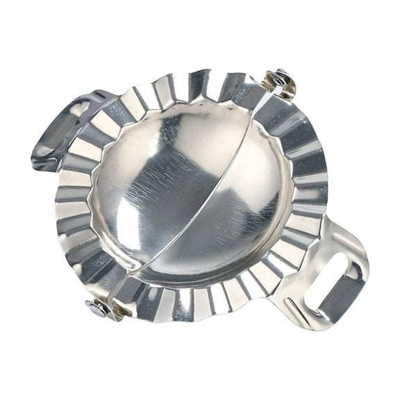 Leodye 1PCS Stainless Steel Dumpling Ravioli Maker Press, - Wonton Mould, Easy-tool for Dumpling Wrapper Dough Stamp Cutter Pastry Pie Making -4.5*3.2*0.4in