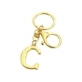 thumbnail image 1 of Leodye 1PCS Stainless Steel Gold Letter A-Z Keychain for Women Men, Initial Letter Pendant with Key Ring, Charms for Key Backpack Bag, 1 of 6