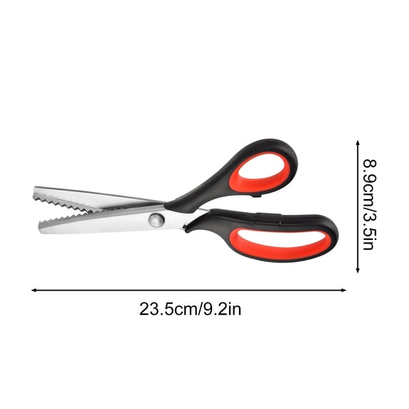 Leodye 1PCS Stainless Steel Lace Sawtooth Scissors - Lockable Tooth Cloth Scissors ( Teeth Style), for Fabric Cutting