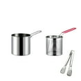 thumbnail image 1 of Leodye 1PCS Stainless Steel Mini Deep Fryer with Basket Multi-functional Compact Home Kitchen Grilling Chicken Fries Cookware -4.72*5IN, 1 of 7