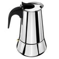 thumbnail image 1 of Leodye 1PCS Stainless Steel Mocha Percolator Stovetop Safe Coffee Maker Pot Classic Design for Home Kitchen Espresso Mocha Brewing -4.33x7.28IN, 1 of 3