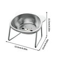 thumbnail image 1 of Leodye 1PCS Stainless Steel Raised Pet Bowl , Non-Spill Food and Water Feeder Bowl for s,s, Puppy and Kitten -4.92*4.33*4.53IN, 1 of 5