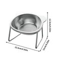 thumbnail image 1 of Leodye 1PCS Stainless Steel Raised Pet Bowl , Non-Spill Food and Water Feeder Bowl for s,s, Puppy and Kitten -4.92*4.33*4.53IN, 1 of 5