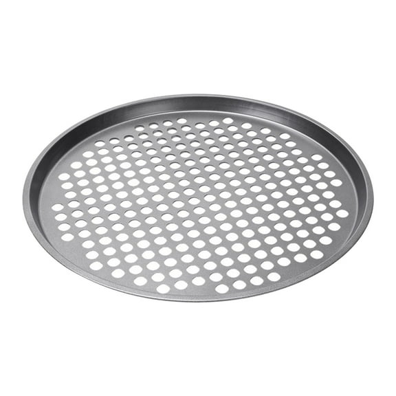 Leodye 1PCS Stainless Steel Round Mesh Pizza Pan with Holes Pizza Baking Screen Pizza Tray for Home Oven and Restaurant -10.2IN
