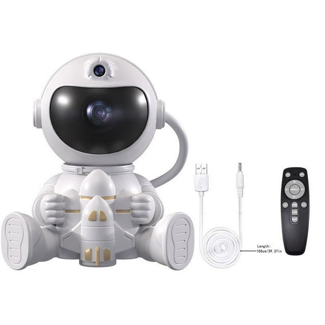 Leodye 1PCS Star Projector Night Light - 8 Projection Effects & 360° Rotation, Remote Control Space Lamp