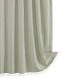 thumbnail image 1 of Leodye 1PCS Striped Shower Curtain - Heavy-duty Linen with Tassel, Water-repellent Vintage Style -35.43x70.86in, 1 of 7