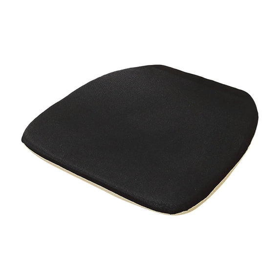 Leodye 1PCS Summer Flax Linen Horseshoe Chair Cushion, Strap Anti-slip Fixed Design, Soft Seat Pad for Household Dining Chair Daily Use -16.53x15.74in