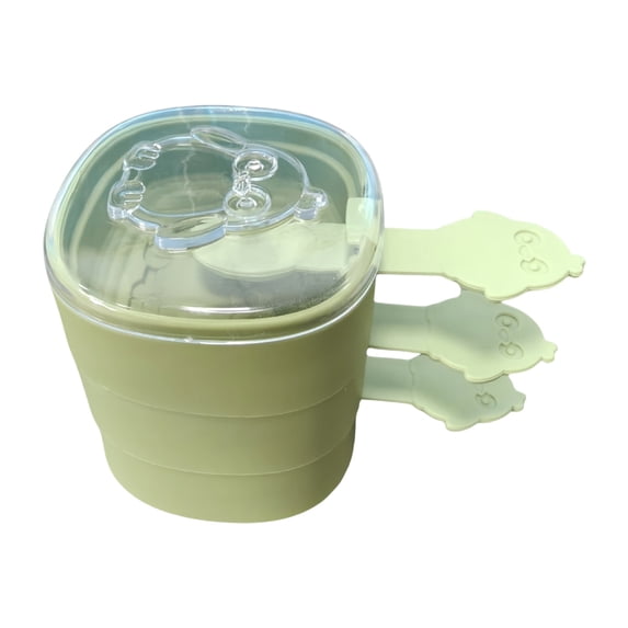 Leodye 1PCS Summer Homemade Ice Lolly Mould, Plastic Popsicle Ice Box, Reusable Ice Cream Maker Tray for Frozen Treats and Cold Dessert -2.95x2.95x3.22in