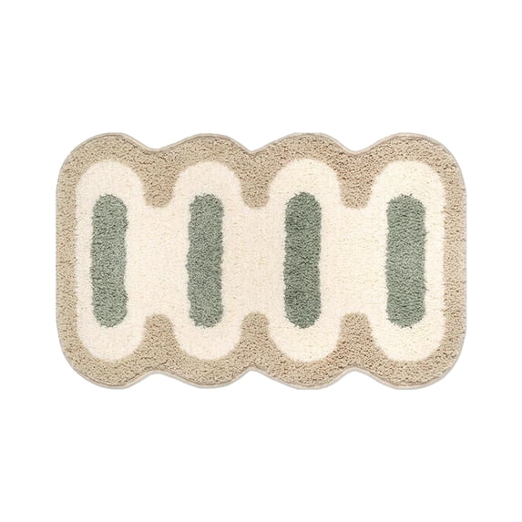 Leodye 1PCS Thick Soft Non-Slip Bedroom Carpet, Modern Small Area Rug, Absorbent Floor Mat for Living Room Bathroom and Home Decoration -15.74*23.62 in