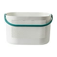 thumbnail image 1 of Leodye 1PCS Thickened Plastic Shower Basket - Handle-equipped Storage Box for Bathroom/Fruit -6.3×5.9×10inch, 1 of 9