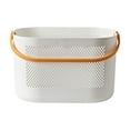 thumbnail image 1 of Leodye 1PCS Thickened Plastic Shower Basket - Handle-equipped Storage Box for Bathroom/Fruit -6.3×5.9×10inch, 1 of 9