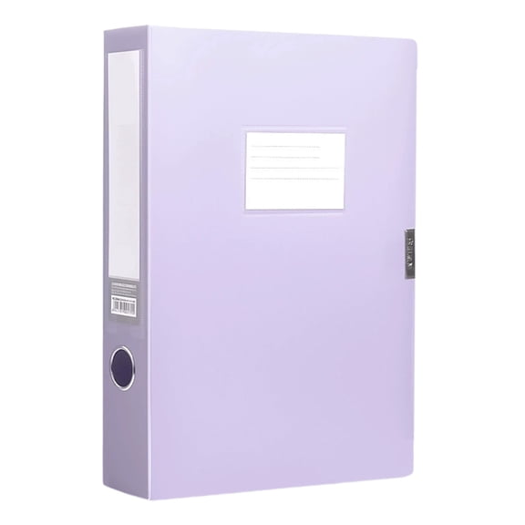 Leodye 1PCS Thickened Polypropylene A4 File Box Foldable Retro Style Document Case Durable Plastic Storage Box for office Paper and School Supplies -12.44x9.13x0.787in