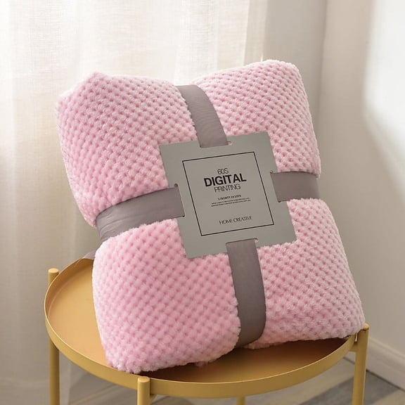 Leodye 1PCS Thickened Striped Flannel Sofa Blanket - Soft Warm Decorative Cover -43.31*70.87IN