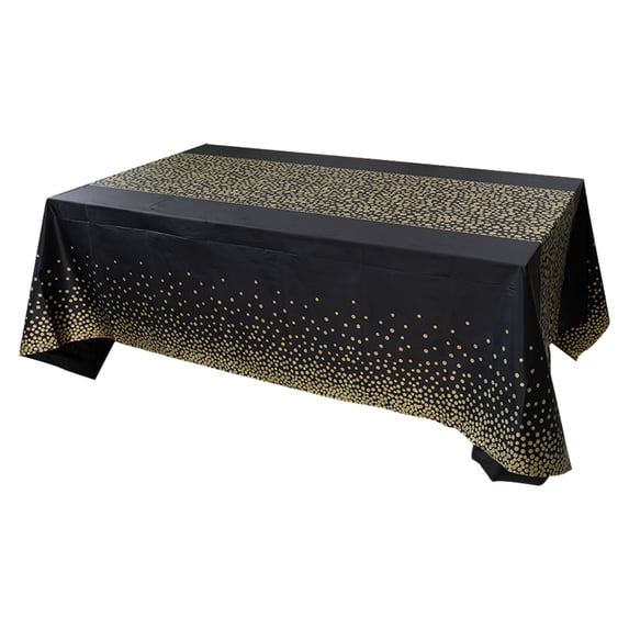 Leodye 1PCS Thickened Wavepoint Plastic Tablecloth - Disposable Waterproof Oil-proof Rectangular Cover for Holiday/Birthday Parties -54x108inches