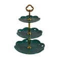 thumbnail image 1 of Leodye 1PCS Three-Tier Fruit Serving Tray, Multipurpose Platter for Candy Dried Fruits for Wedding Living Room Party Snack Display -8.66*13.19IN, 1 of 6