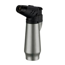 Leodye 1PCS Torch Lighter, Jet Flame Windproof Butane Refillable Lighter with Safety Lock for Kitchen Grill BBQ Candle Camping (Butane NOT Included)