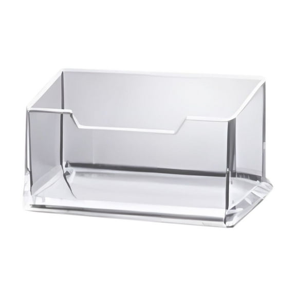 Leodye 1PCS Transparent Business Card Storage Box for Exhibition Business office Home-4.72x4.62x2.75in